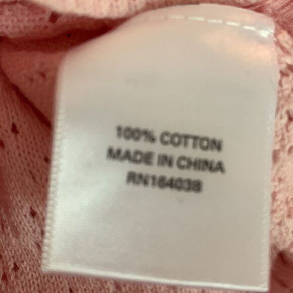 Pink Openwork Cardigan Sweater Set - Picture 8 of 9